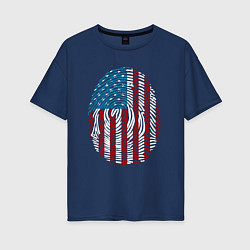 Женская футболка оверсайз Отпечаток США