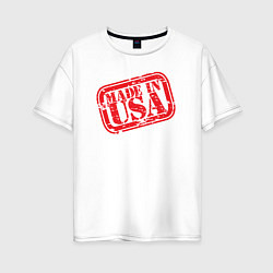 Футболка оверсайз женская Made in USA, цвет: белый