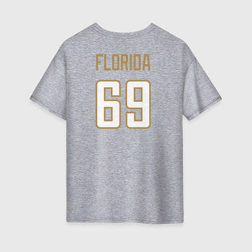 Женская футболка оверсайз Florida Panthers NHL / Меланж – фото 2