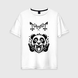 Женская футболка оверсайз Mayhem - rock panda
