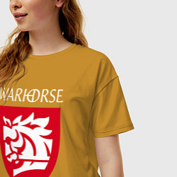 Футболка оверсайз женская Warhorse logo, цвет: горчичный — фото 2