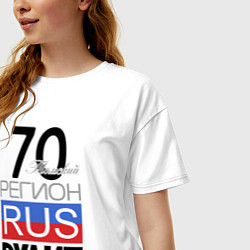 Футболка оверсайз женская 70 - Томская область, цвет: белый — фото 2