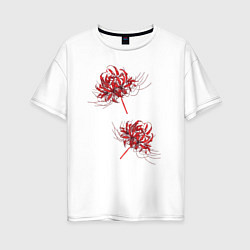 Женская футболка оверсайз Токийский гуль Паучья лилия