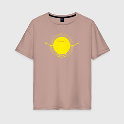 Футболка оверсайз женская Sunny relax, цвет: пыльно-розовый