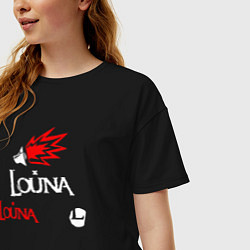 Футболка оверсайз женская Louna Louna, цвет: черный — фото 2