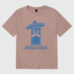 Футболка оверсайз женская Buenas tardis, цвет: пыльно-розовый