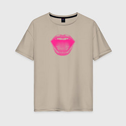 Женская футболка оверсайз Ретро губы