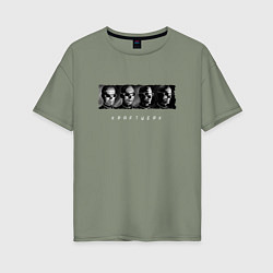 Футболка оверсайз женская Kraftwerk - The band, цвет: авокадо