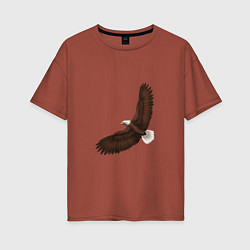 Женская футболка оверсайз Классный красивый орел гордая птица