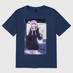 Футболка оверсайз женская Надзуна Нанакуса - Песнь ночных сов, цвет: тёмно-синий