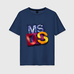 Женская футболка оверсайз Ms DOS