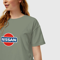 Футболка оверсайз женская Nissan avto brend, цвет: авокадо — фото 2