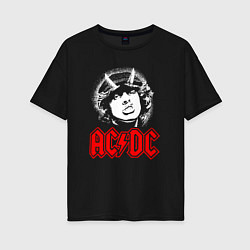 Женская футболка оверсайз ACDC Angus Young rock