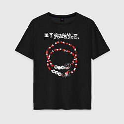 Футболка оверсайз женская My Chemical Romance rosary beads, цвет: черный