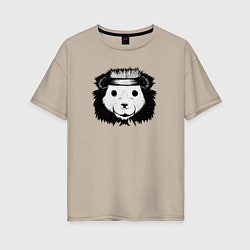 Женская футболка оверсайз Дикий медвежий характер
