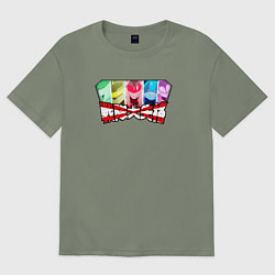 Футболка оверсайз женская Рейнджеры Боевой отряд Полный провал, цвет: авокадо