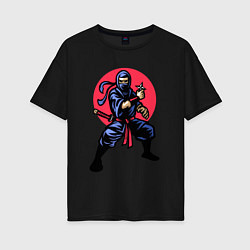 Женская футболка оверсайз Warrior ninja
