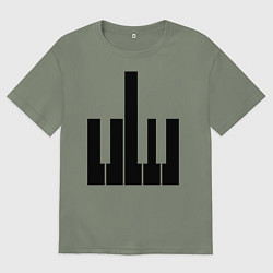 Футболка оверсайз женская Fuck your music!, цвет: авокадо