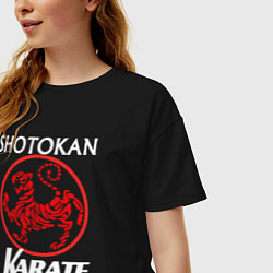 Футболка оверсайз женская Стиль каратэ - сётокан, цвет: черный — фото 2