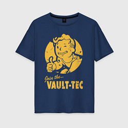 Футболка оверсайз женская Vault boy like print, цвет: тёмно-синий