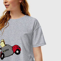 Футболка оверсайз женская Smart 452 - Mad Toaster, цвет: меланж — фото 2