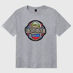 Футболка оверсайз женская Лихтенштейн, цвет: меланж