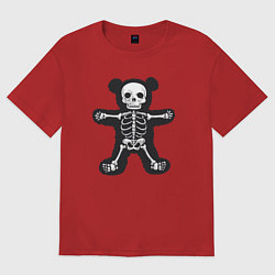 Футболка оверсайз женская Skeletor bear, цвет: красный