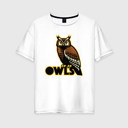 Женская футболка оверсайз Owls