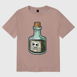 Футболка оверсайз женская Poison, цвет: пыльно-розовый