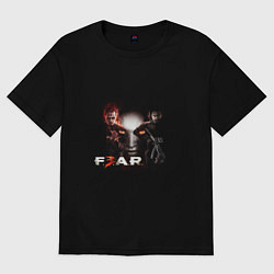Футболка оверсайз женская Игра Fear главные герои, цвет: черный