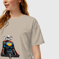 Футболка оверсайз женская Арт герой, цвет: миндальный — фото 2