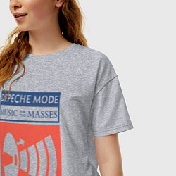 Футболка оверсайз женская Depeche Mode - Music for the masses merch, цвет: меланж — фото 2