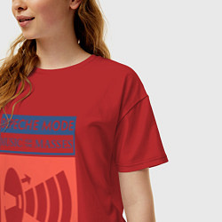 Футболка оверсайз женская Depeche Mode - Music for the masses merch, цвет: красный — фото 2