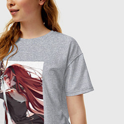 Футболка оверсайз женская Реинкарнация безработного Бореас Грейрат, цвет: меланж — фото 2