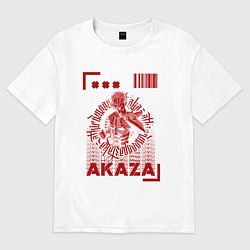 Футболка оверсайз женская Demon Slayer - Akaza, цвет: белый