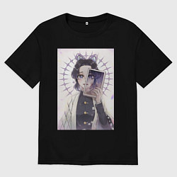 Футболка оверсайз женская Клинок, рассекающий демонов Синобу Котё, цвет: черный