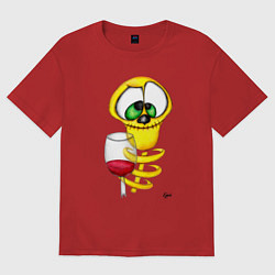 Футболка оверсайз женская Ричард в отпуске, цвет: красный