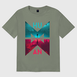 Футболка оверсайз женская Once human logotype, цвет: авокадо