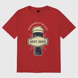 Футболка оверсайз женская Best beer, цвет: красный