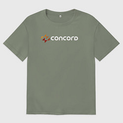 Футболка оверсайз женская Concord logo game, цвет: авокадо