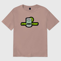 Футболка оверсайз женская Gym and tonic, цвет: пыльно-розовый