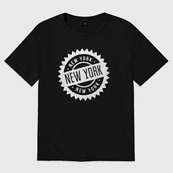 Футболка оверсайз женская New York - USA, цвет: черный