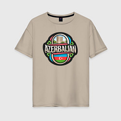 Женская футболка оверсайз Мой Азербайджан