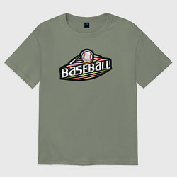 Футболка оверсайз женская Baseball sport, цвет: авокадо