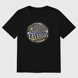 Футболка оверсайз женская Las Vegas USA, цвет: черный