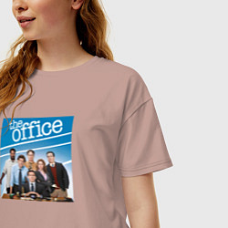 Футболка оверсайз женская The office poster, цвет: пыльно-розовый — фото 2