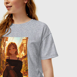 Футболка оверсайз женская Магическая битва Нобара Кугисаки арт, цвет: меланж — фото 2