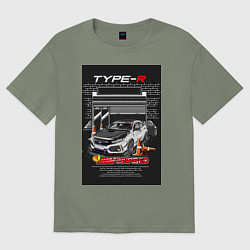 Футболка оверсайз женская Honda jdm, цвет: авокадо