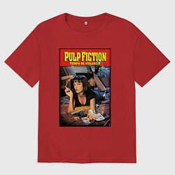 Футболка оверсайз женская Криминальное чтиво - Мия, цвет: красный