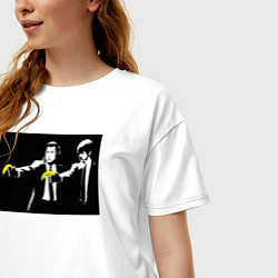 Футболка оверсайз женская Бэнкси банановое чтиво, цвет: белый — фото 2